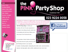 Tablet Screenshot of pinkpartyshop.co.uk